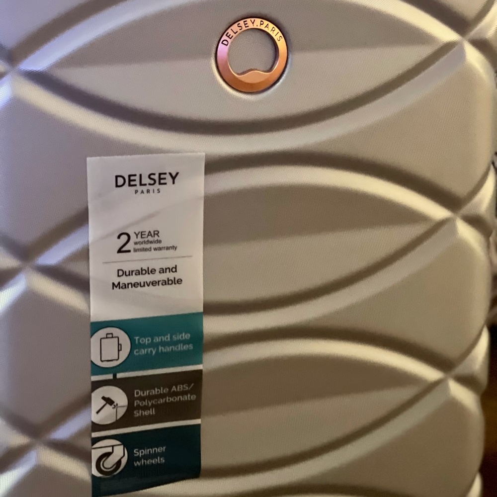 Silver carry on luggage